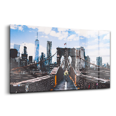 Obraz na skle Brooklynský most New York