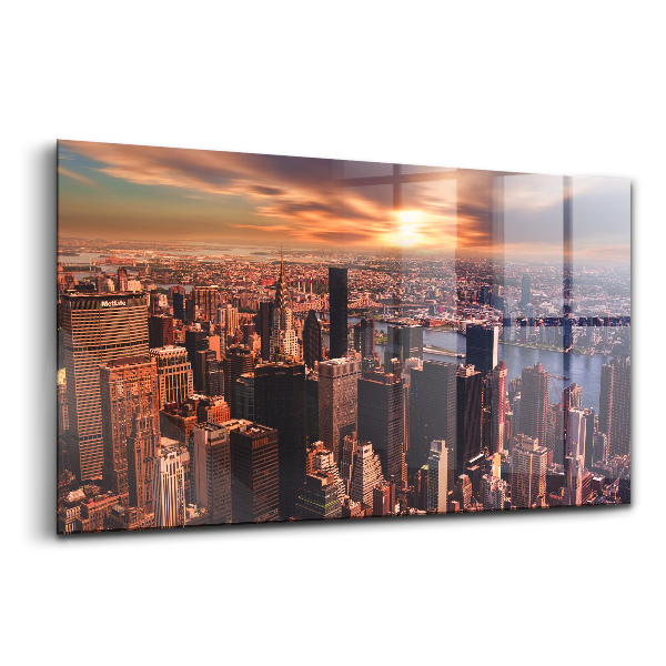 Skleněný obraz na stěnu Panorama New Yorku