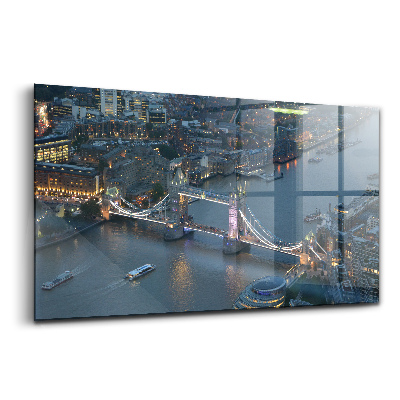 Skleněný obraz Tower bridge Londýn v noci