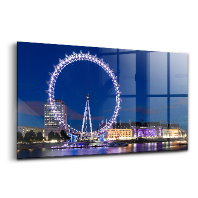 Skleněný obraz na zeď Londýnské oko Ruské kolo Londýn