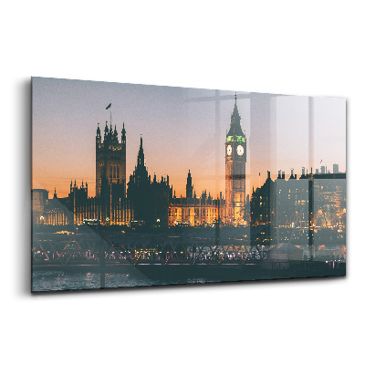Obraz ze skla Big ben tower bridge Londýn