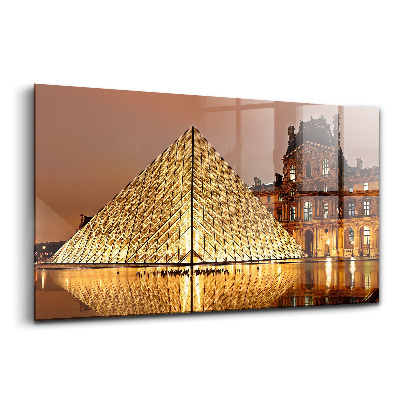 Luxusní skleněný obraz Muzeum Louvre v Paříži