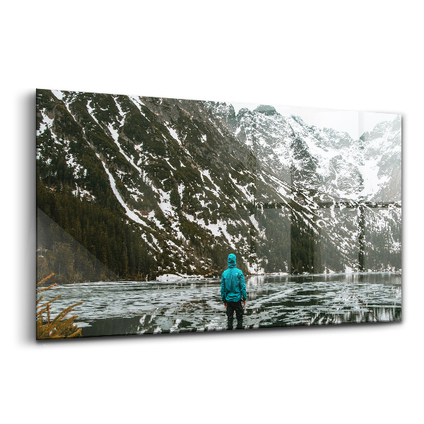 Skleněný obraz Zimní jezero Morskie oko