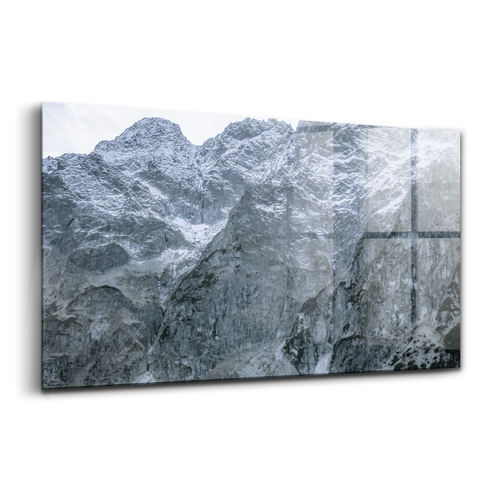 Luxusní skleněný obraz Morskie oko w zimie tatry