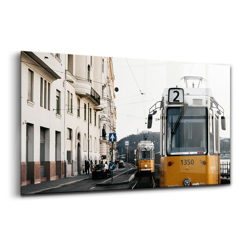 Skleněný obraz na zeď Budapešťská tramvaj