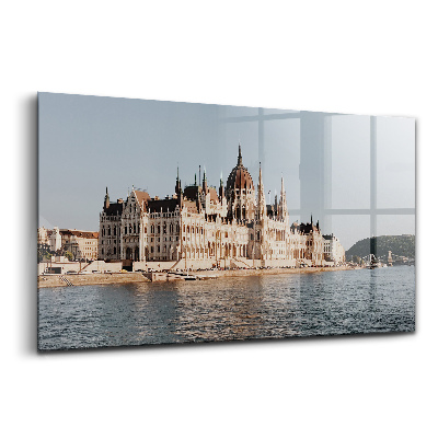 Luxusní skleněný obraz Budova parlamentu v Budapešti