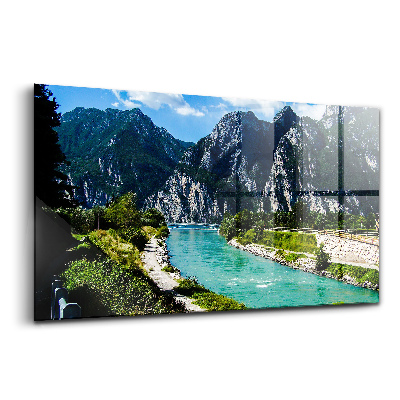 Obraz ze skla Přehrada na jezeře Garda