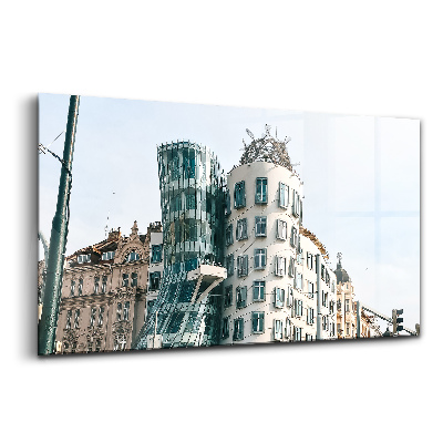 Skleněný obraz na stěnu Tančící dům v Praze