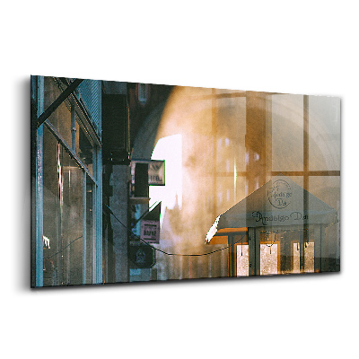 Skleněný obraz Město při východu slunce