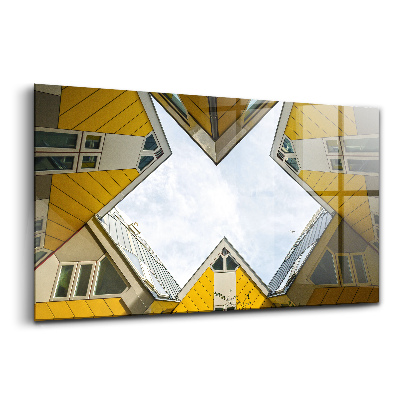 Obraz ze skla Domy v Rotterdamu
