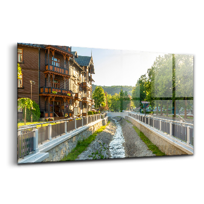 Skleněný obraz Krynica Zdroj v Beskydech