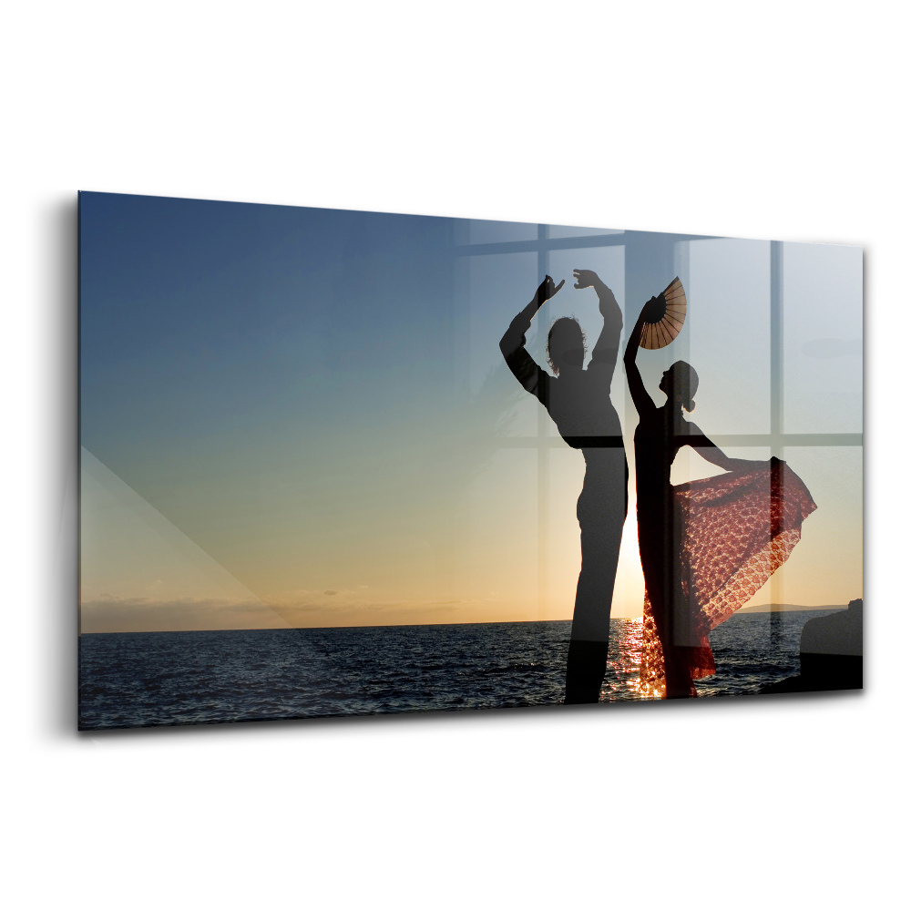 Obraz na skle Španělský tanec u moře