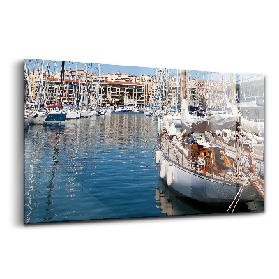 Skleněný obraz na zeď Přístav v Marseille Francie
