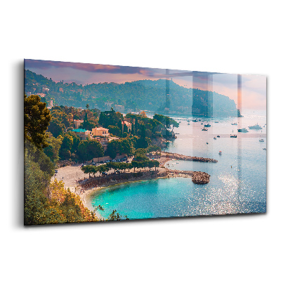 Skleněný obraz na stěnu Pohled na azurové pobřeží