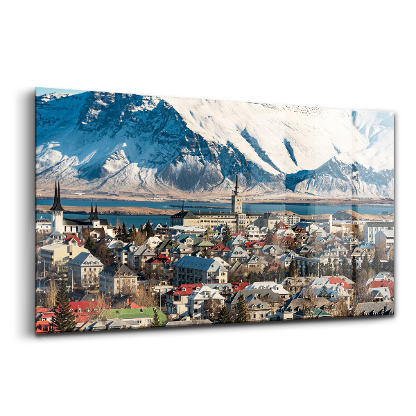 Skleněný obraz Pohled na Reykjavík Island