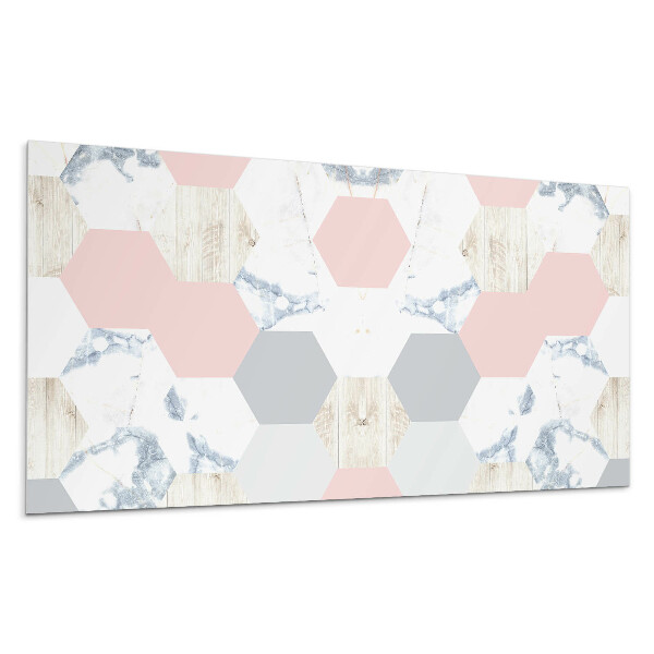 Panel na zeď Šestihranný vzor s mramorem