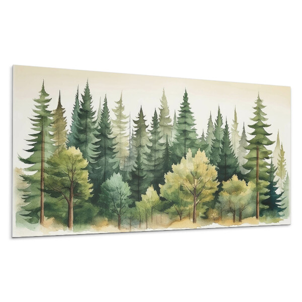 Dekoracni panel Hustý les se stromy