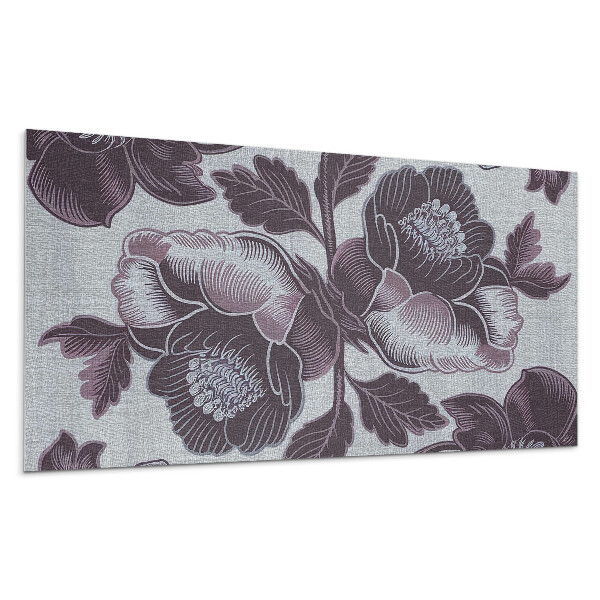 Nástěnný panel Květinový vzor na látce