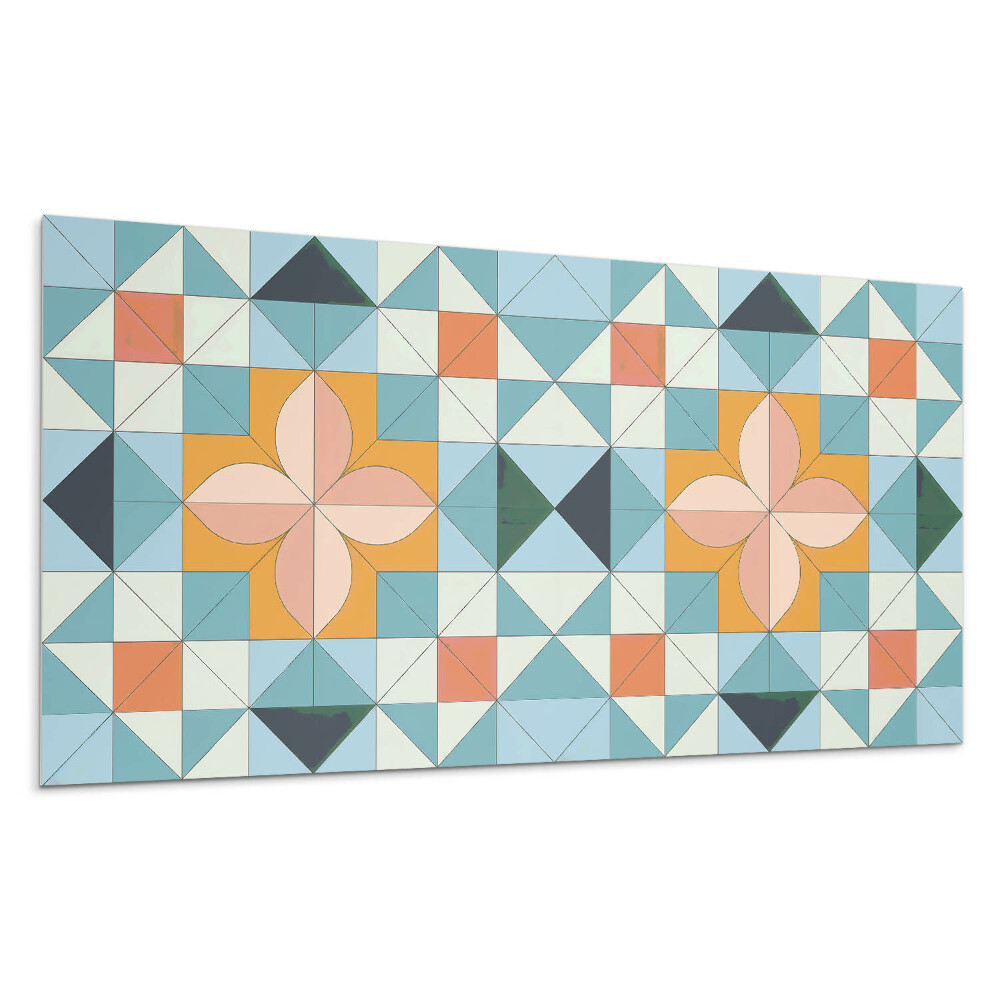 Panel na zeď Geometrický vzor s květinou