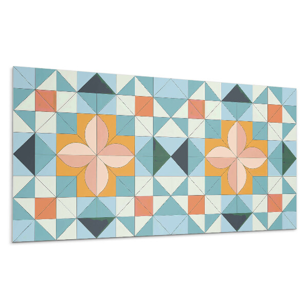 Panel na zeď Geometrický vzor s květinou