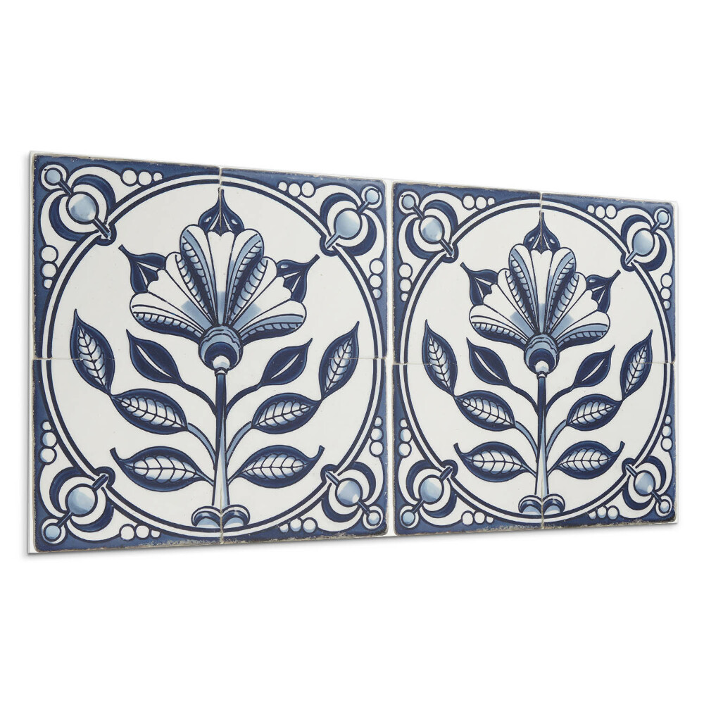 Dekoracni panel Květinový vzor na dlaždici