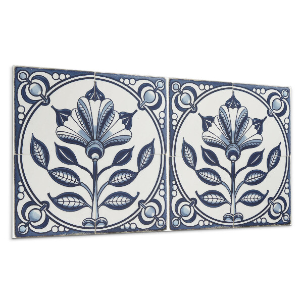 Dekoracni panel Květinový vzor na dlaždici