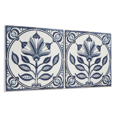 Dekoracni panel Květinový vzor na dlaždici