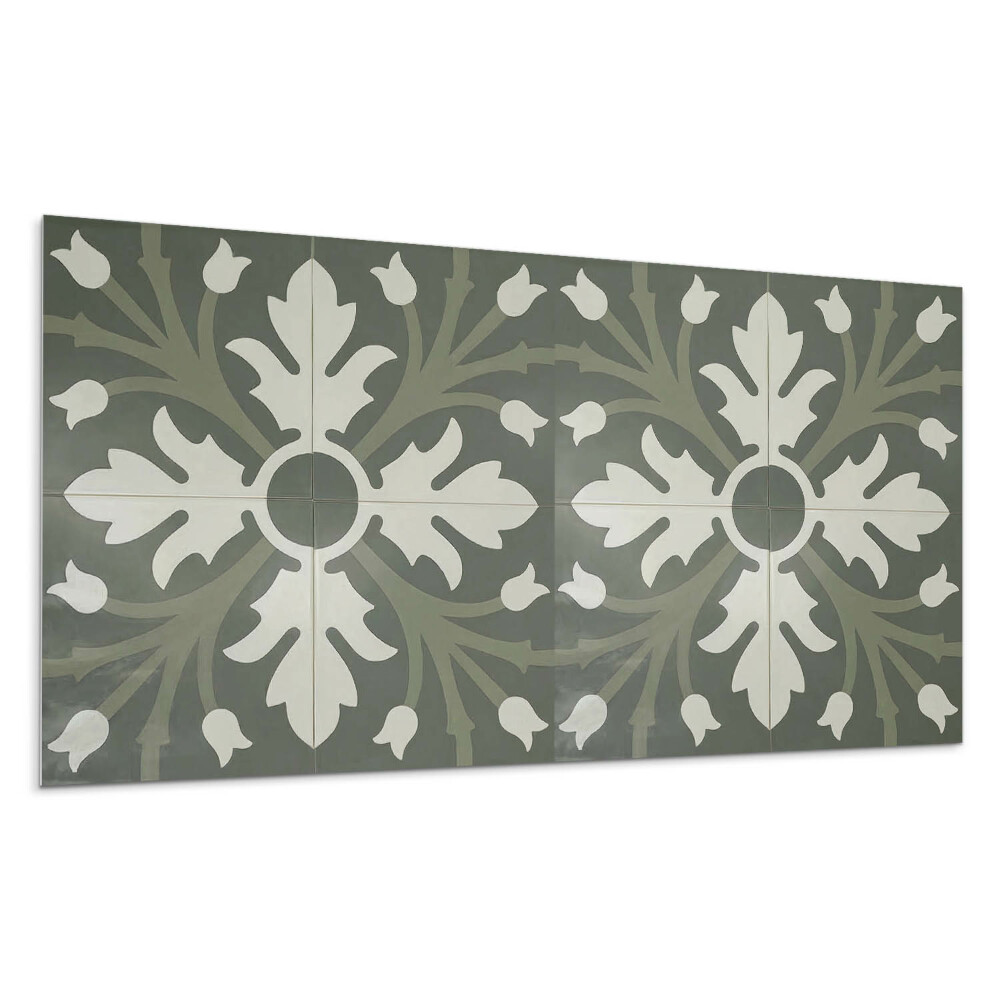 Nástěnný panel Rostlinný vzor na dlaždicích