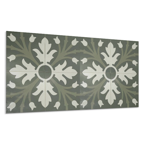 Nástěnný panel Rostlinný vzor na dlaždicích