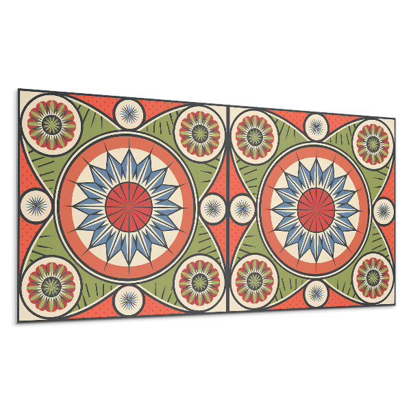 Pvc obkladový panel Symetrický vzor s květinami