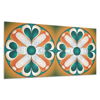 Nástěnný panel Symetrický květinový vzor