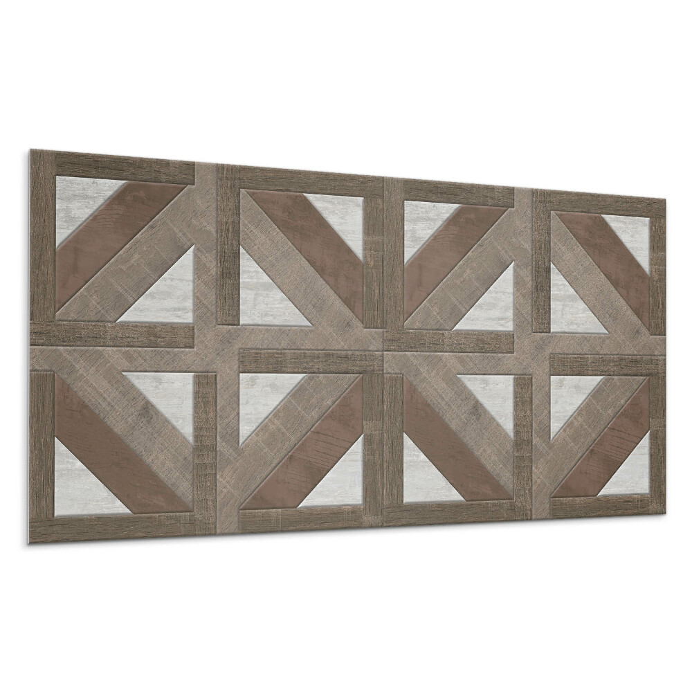 Panel na zeď Geometrie dřeva a betonu