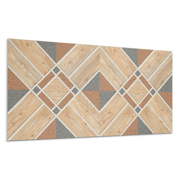 Nástěnný panel Geometrický vzor se dřevem