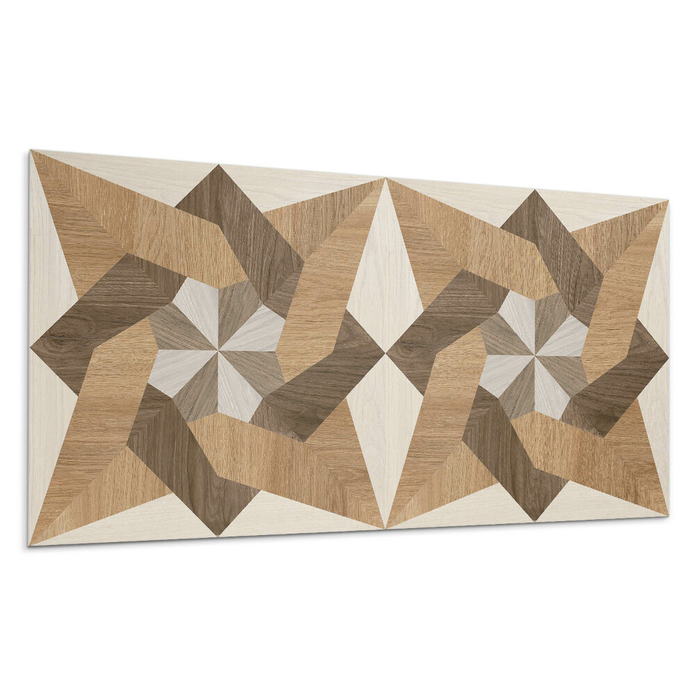 Nástěnný panel Polygonální dřevěná mozaika
