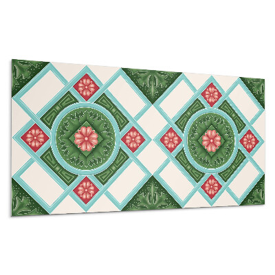 Nástěnný panel Květinový vzor v kosočtverci