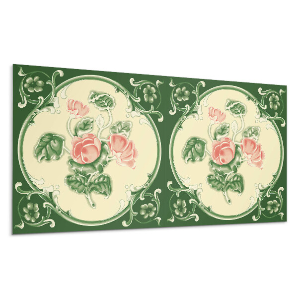 Nástěnný panel Květinový vzor s listy