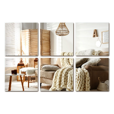 Samolepící zrcadlové dlaždice čtvercové