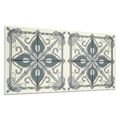 Nástěnný panel Květinový vzor s ornamenty