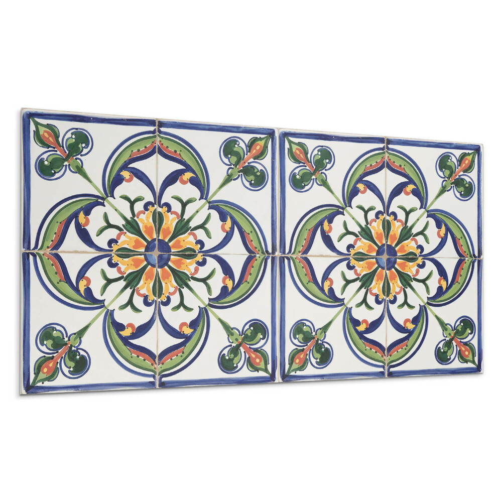 Panel na zeď Květinový vzor na dlaždici