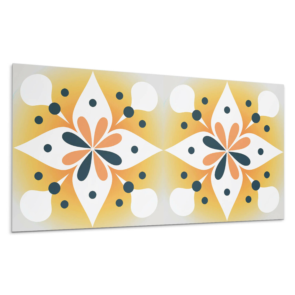 Panel na zeď Květinový vzor s tečkami