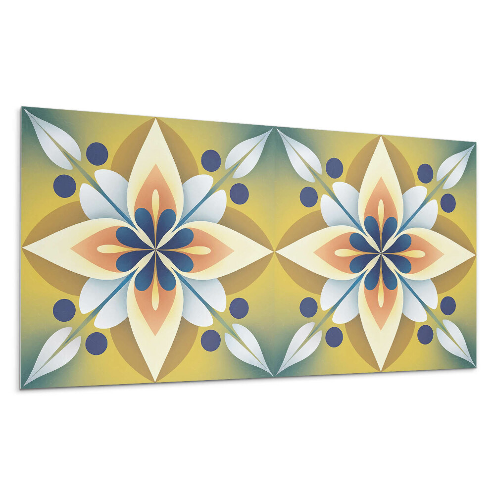 Nástěnný panel Květinový vzor mandaly