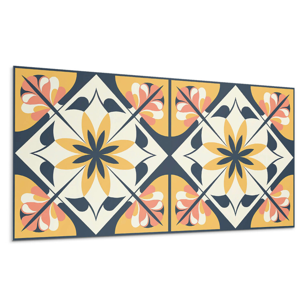 Nástěnný panel Květinový vzor v kosočtverci