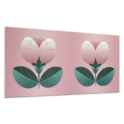 Obkladový panel Stylizovaný květ s listy