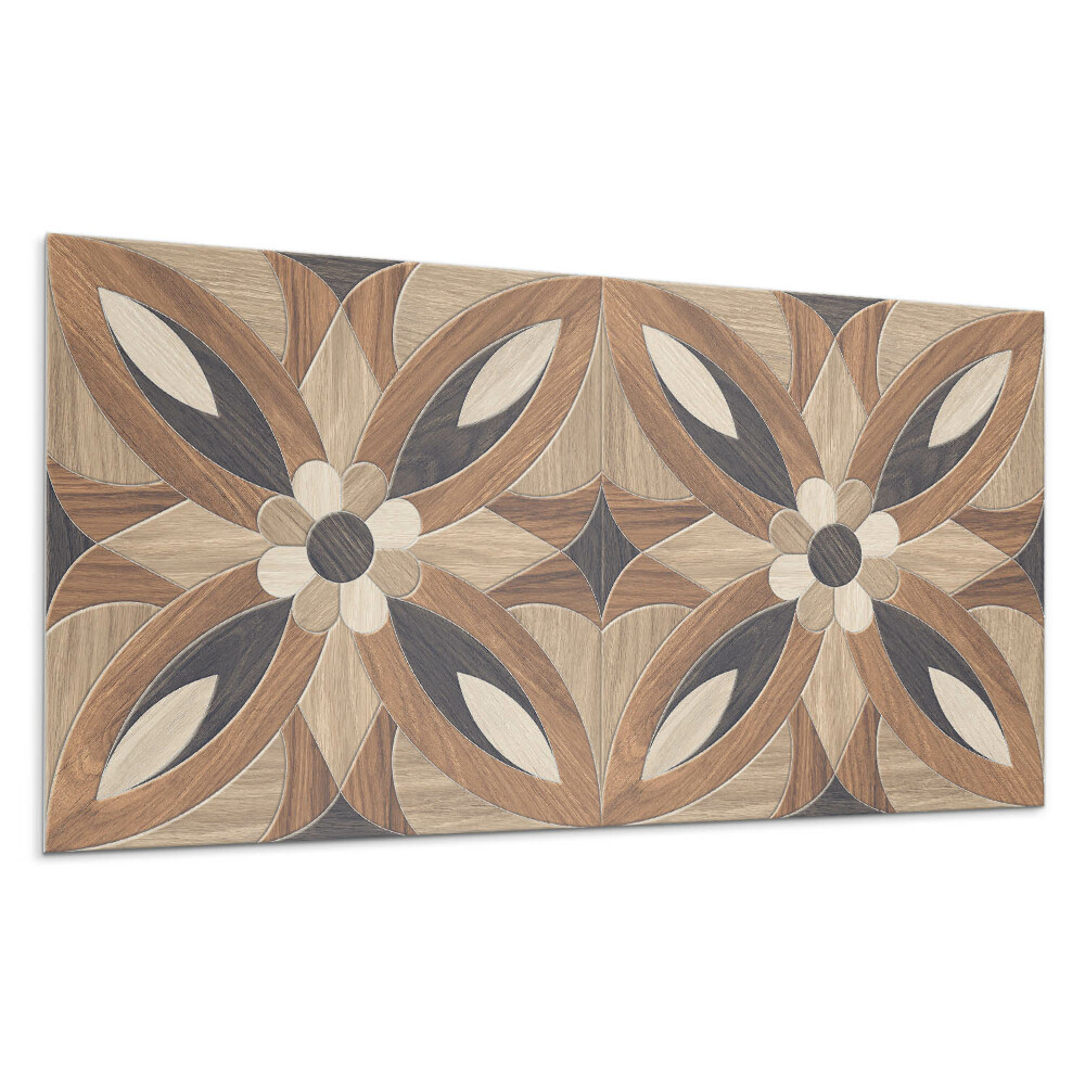 Panel na zeď Květinový vzor ze dřeva