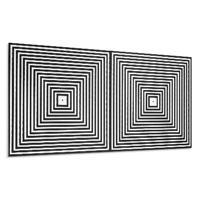 Nástěnný panel Soustředné čáry ve čtvercích