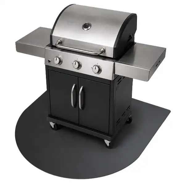 Ochranná podložka pod gril půloválný model 100x100 cm