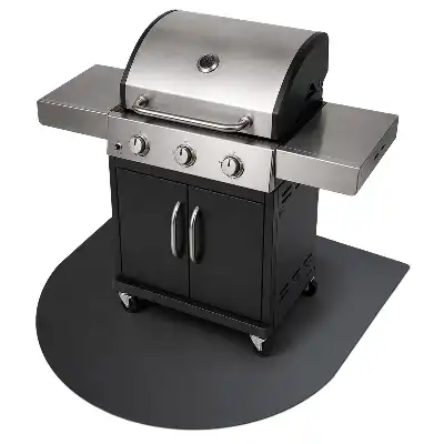 Ochranná podložka pod gril půloválný model 100x100 cm
