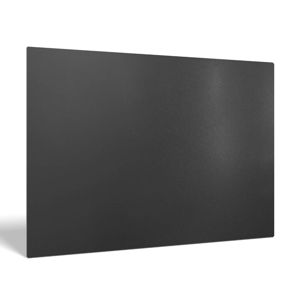 Obdélníková podložka před krb černý ocelový panel
