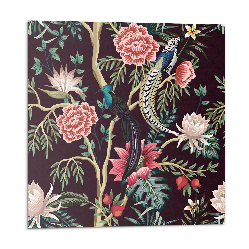 Obkladový panel Květinové aranžmá s ptáky