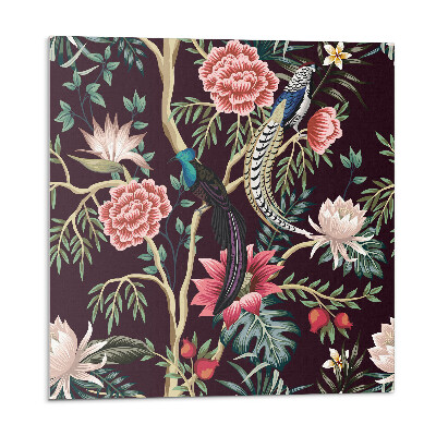 Obkladový panel Květinové aranžmá s ptáky